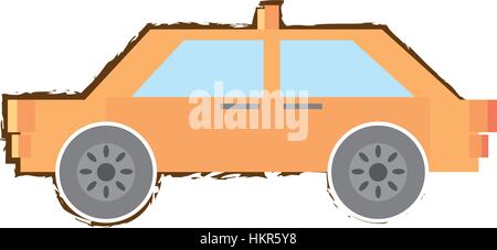 Auto öffentliche Verkehrsmittel Tourismus Farbskizze Stock Vektor