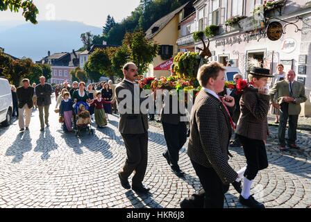 Spitz an der Donau: Festzug zum Erntedankfest, Wachau, Niederösterreich, Niederösterreich, Österreich Stockfoto