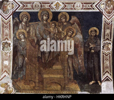 Cimabue - Madonna mit dem Kind, thront der Heilige Franziskus und vier Engel - WGA04920 Stockfoto