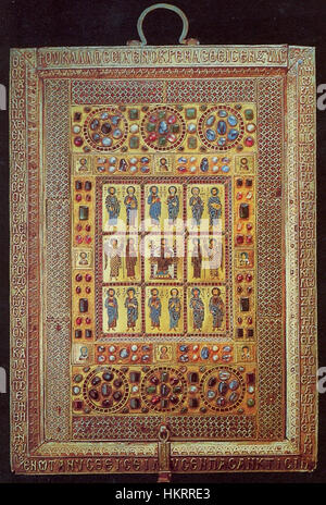 Dieses historische Kunstwerk, „Couvercle de Limbourg“, zeigt eine detaillierte Untersuchung architektonischer Elemente, wobei der Schwerpunkt auf dem kunstvollen Design der Struktur liegt. Es spiegelt den Stil und die Handwerkskunst wider, die für die Zeit typisch sind, in der es geschaffen wurde, und zeigt die Schönheit architektonischer Formen. Stockfoto