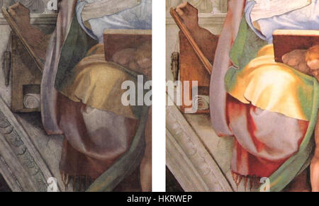 Dieses Kunstwerk, wahrscheinlich Teil eines größeren Projekts mit dem Titel „Daniel“, präsentiert ein abstraktes oder konzeptuelles Design, das von einem zeitgenössischen Künstler geschaffen wurde. Im Rahmen des Projekts können moderne Themen oder visuelle Innovationen in der Kunstwelt untersucht werden. Stockfoto