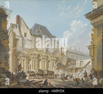 Abriss der alten Vorhalle des Palais-Royal, Paris Stockfoto