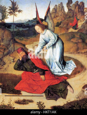 Dieric Bouts - Propheten Elias in der Wüste - WGA03015 Stockfoto