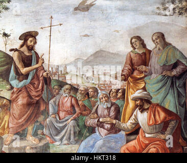 Domenico Ghirlandaio - Predigt von Johannes der Täufer (Detail) - WGA8865 Stockfoto