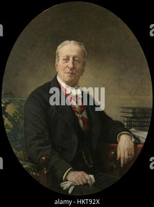Ein Porträtbild von Federico de Madrazo mit dem Titel „El Duque de Rivas“, das einen herausragenden Gentleman aus dem 19. Jahrhundert zeigt, der sein Gleichnis und seine edle Kleidung einfängt. Stockfoto