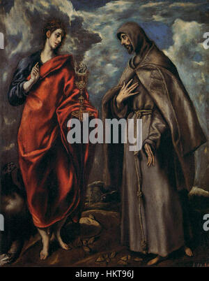 El Greco - Sts John und Francis - WGA10549 Stockfoto