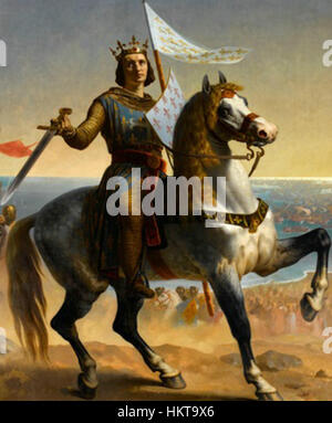 Emile Signol, Louis IX, Dit Saint Louis, Roi de France (1215-1270) Stockfoto