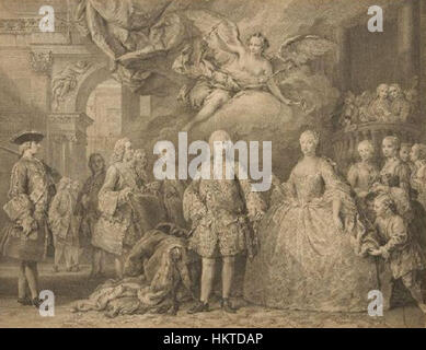 Familie Ferdinand VI Spanien Stockfoto