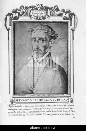 Fernando de Herrera entero ist ein Gemälde eines unbekannten Künstlers, das möglicherweise den spanischen Dichter Fernando de Herrera darstellt. Das Kunstwerk spiegelt die kulturelle und literarische Bedeutung Herreras während des Goldenen Zeitalters wider. Stockfoto