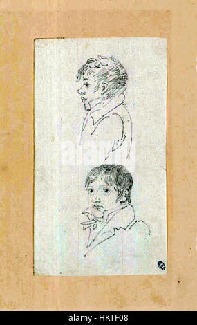 „Figuras del Natural“ von Louis Duveau zeigt die Kunst des Künstlers, menschliche Figuren in natürlichen Posen einzufangen. Das Werk spiegelt die Erforschung der Anatomie und des Naturalismus in der Kunst des 19. Jahrhunderts wider. Stockfoto