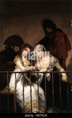 Francisco de Goya y Lucientes - Majas auf Balkon - WGA10057 Stockfoto