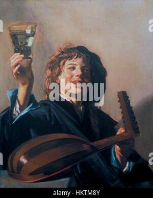 Frans Hals - Boy mit einem Glas und eine laute Stockfoto