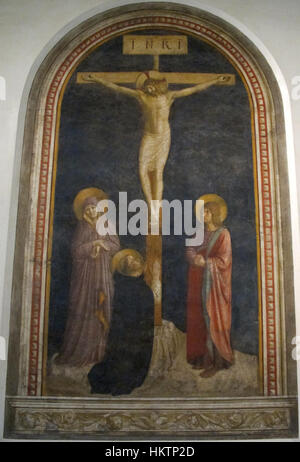 FRA Angelico, Calvario, 1440-45, da S. Domenico di Fiesole, 01 Stockfoto