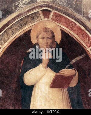 FRA Angelicos „St. Peter Martyr“ ist ein Gemälde aus der Renaissance, das das Martyrium des Heiligen Peter von Verona darstellt. Das Stück fängt die intensive Emotion und die religiöse Symbolik der letzten Momente des heiligen ein, die mit Fra Angelico's charakteristischem Licht und lebhaften Farben ausgeführt werden. Stockfoto