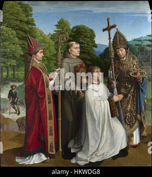 Gerard David - Canon Bernardijn Salviati und drei heiligen - Google Art Project Stockfoto