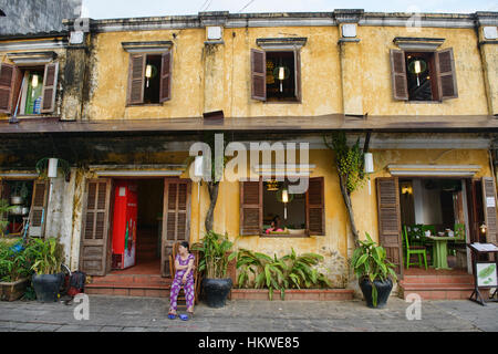 Architektur in der malerischen alten Stadt von Hoi an, Vietnam Stockfoto