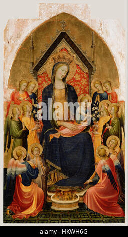 Gherardo Starninaberg (Meister der Bambino Vispo) (Italienisch (Florenz), aktive 1378 - ca. 1413) - Madonna mit Kind und musizierende Engel - Google Art Project Stockfoto