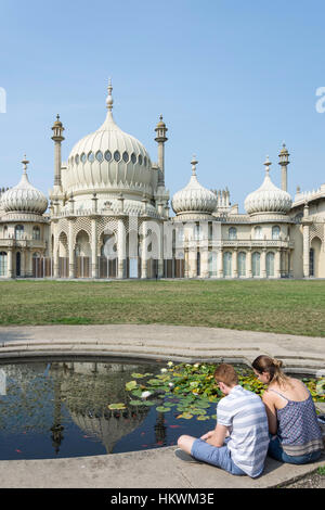 Die Royal Brighton Pavilion, alte Steine, Brighton, East Sussex, England, Vereinigtes Königreich Stockfoto