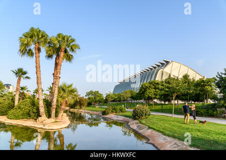 Prinz Philip Science Museum der Stadt der Künste und Wissenschaften ist eine Unterhaltung kultureller und architektonischer Komplex in der Stadt Valencia. Stockfoto