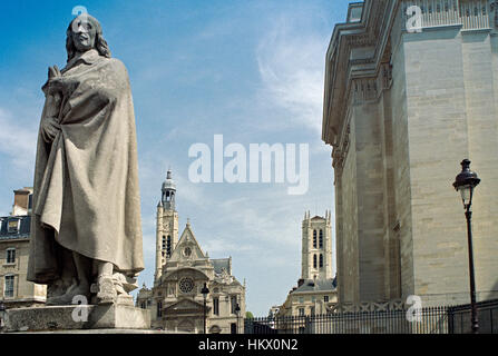 Paris, Frankreich, Place du Pantheon Platz, Statue von Pierre Corneille Stockfoto