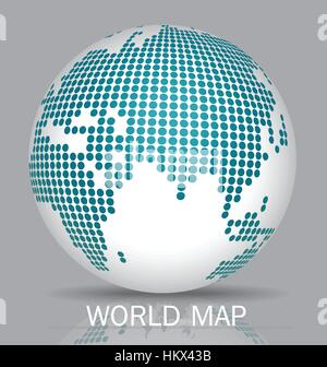 Gepunktete Globen. Vektor-Illustration. Stock Vektor