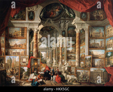 Giovanni Paolo Pannini - Galerie der Ansichten des modernen Rom - WGA16980 Stockfoto