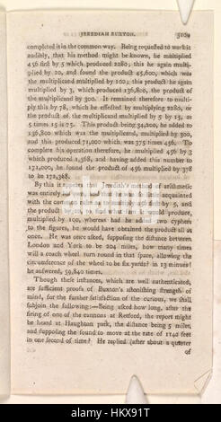 Bodleian Libraries, bemerkenswerte biographische Anekdoten dieser singulären Analphabeten Bauern umfassende Speicher Jedidiah Buxton, der Elmeton, Derbyshire Stockfoto