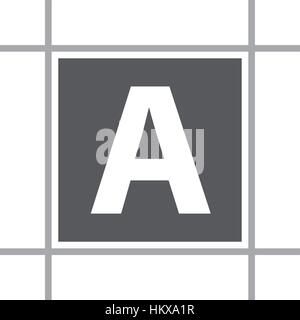 Buchstabe A In Box Stock Vektor