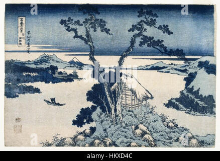 Brooklyn Museum - Blick auf den Mount Fuji über Lake Suwa See Suwa Provinz Shinano (Shinsu Suwako) - Katsushika Hokusai Stockfoto