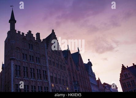 Burgplatz mit dem Rathaus auf Synset, Brügge, Belgien Stockfoto