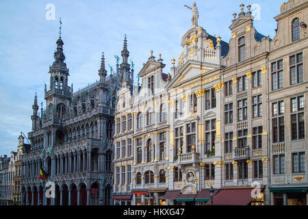 Häuser des berühmten Grand Platzieren der zentrale Platz in Brüssel. Stockfoto