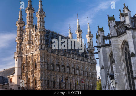 Rathaus der Stadt Leuven Belgien Stockfoto