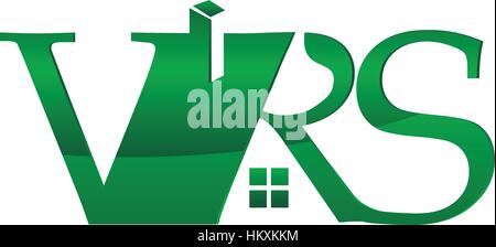 Emblem Brief VRS Home Building Stock Vektor