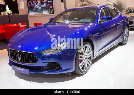 AMSTERDAM - APRIL 16, 2015: 2014 Louwman Maserati Ghibli Auto AutoRAI 2015. Stockfoto