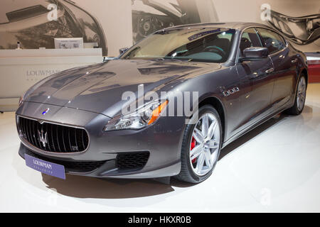 AMSTERDAM - 16. April 2015: Louwman exklusive Maserati Quattroporte Auto AutoRAI 2015. Stockfoto