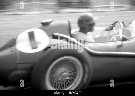 1958 peter Collins GB Ferrari 246 Dino Silverstone GP von Großbritannien 1.-GG Stockfoto