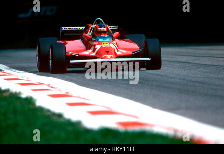 1980 Gilles Villeneuve Ferrari 312T5 GP von Imola Italien Dnf GG Stockfoto