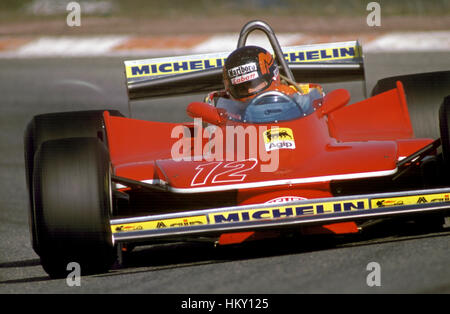 1979 Gilles Villeneuve kanadischer Ferrari 312T4 Jarama spanischen GP 7th FL Stockfoto