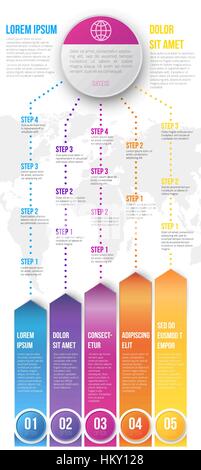 Timeline-Infografik-Vorlage Stock Vektor