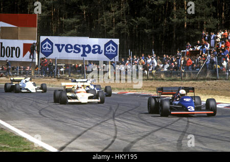 1984 Martin Brundle GB Tyrrell 012 Zolder belgischen GP Dnf FL Stockfoto