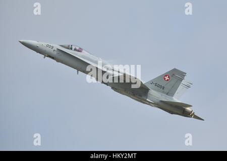 Schweizer Luftwaffe F/A-18 Hornet Stockfoto