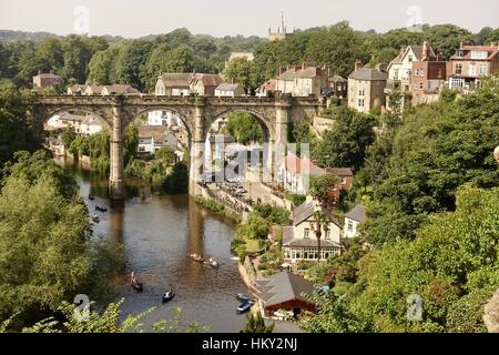 Knaresborough Viadukt Sommer Yorkshire England UK Stockfoto