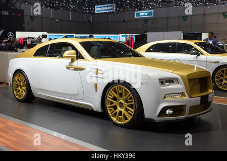 Genf, Schweiz - 1. März 2016: Mansory Rolls-Royce Wraith auf der 86. internationalen Automobilsalon im Palexpo, Genf gezeigt. Stockfoto