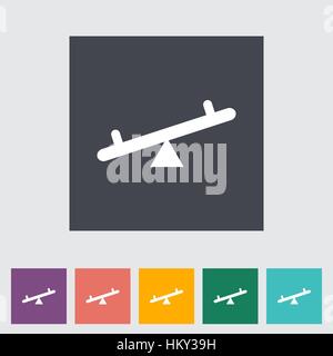 Zu schwingen. Einzelne flache Symbol. Vektor-Illustration. Stock Vektor