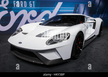 Genf, Schweiz - 1. März 2016: 2017 neue Ford GT auf der 86. internationalen Automobilsalon im Palexpo, Genf gezeigt. Stockfoto