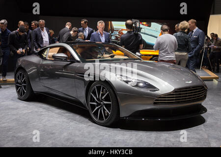 Genf, Schweiz - 1. März 2016: Neuer Aston Martin DB11 präsentierte auf der 86. internationalen Automobilsalon im Palexpo, Genf. Stockfoto