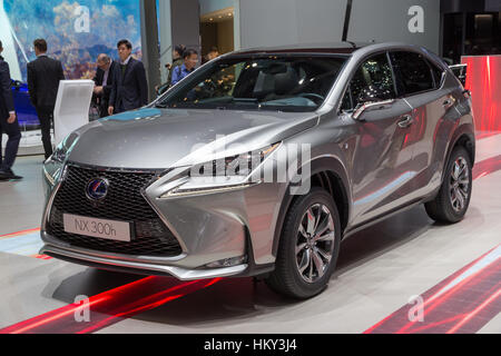 Genf, Schweiz - 2. März 2016: Lexus NX300h Hybrid auf der 85. internationalen Automobilsalon im Palexpo, Genf gezeigt. Stockfoto