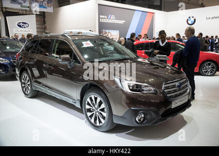 Brüssel - 19 Jan, 2017: Subaru Outback auf der Motor Show Brüssel. Stockfoto