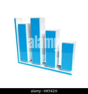 Grafik Symbol auf dem weißen Hintergrund. 3D-Symbol dargestellt. Stockfoto