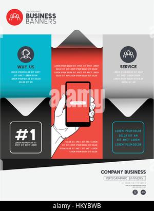 Geschäft-Infografik-Elemente mit Platz für Layout und Text. Vektor-illustration Stock Vektor